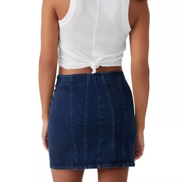 WE THE FREE Layla Denim Mini Skirt - Picture 6 of 9